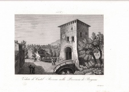 Veduta di Castel Rozzone nella Provincia di Bergamo