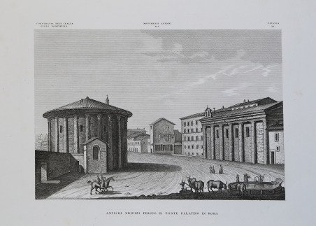Antichi Edifici presso il Ponte Palatino in Roma