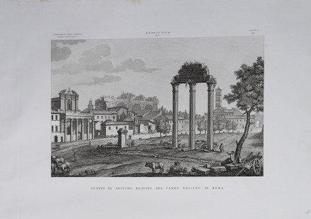Avanzi di Antichi Edifizj del Campo Vaccino, in Roma