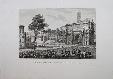 Arco di Settimio Severo situato in campo vaccino in Roma