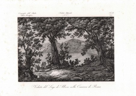 Veduta del lago di Albano nella Comarca di Roma