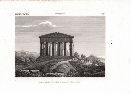 Tempio della Concordia in Girgenti nella Sicilia