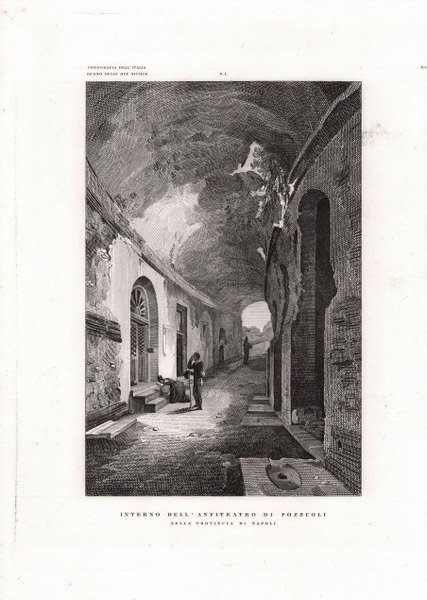 Interno dell'Anfiteatro di Pozzuoli nella Provincia di Napoli