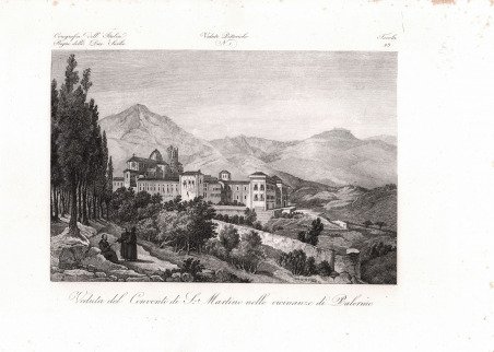 Veduta del Convento di S. Martino nelle vicinanze di Palermo