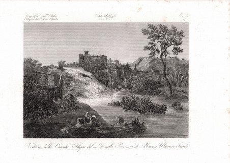 Veduta della Cascata Obliqua del Liri nella Provincia di Abruzzo …