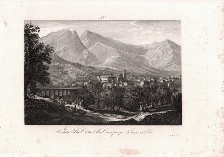 Veduta della Città della Cava presso Salerno in Sicilia