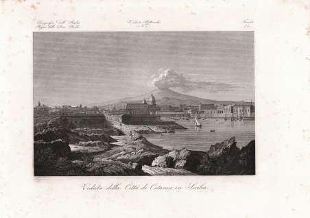 Veduta della Città di Catania in Sicilia
