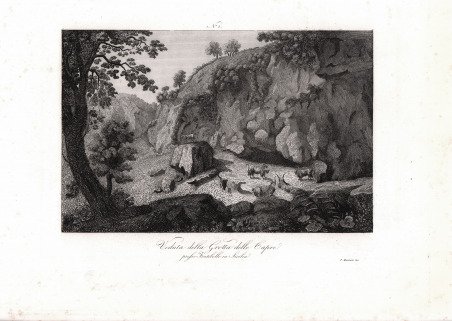 Veduta della Grotta delle Capre presso Fontebello in Sicilia