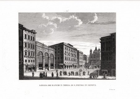 Loggia dei Banchi e Chiesa di S. Pietro in Genova