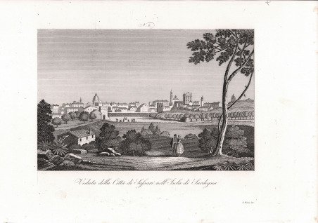 Veduta della Città di Sassari nell'Isola di Sardegna