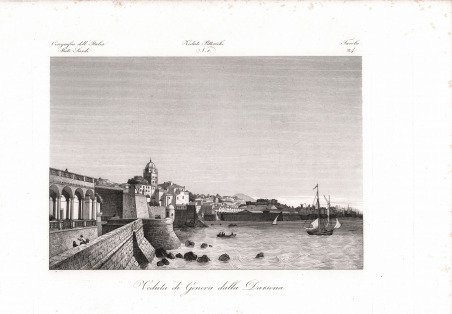 Veduta di Genova dalla Darsena