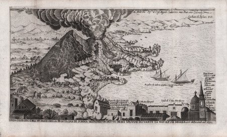 Vero Disegno dell'incendio nella Montagna di Somma.