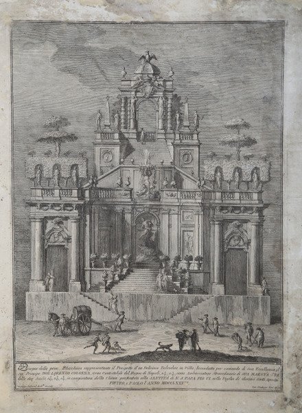 Disegno della Prima Macchina rappresentante il Prospetto d'un Delizioso Belvedere.