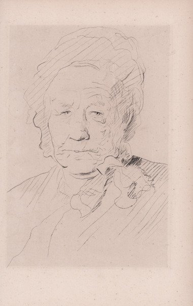 Tête de femme agée