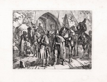 Cosacco che vende un orologio