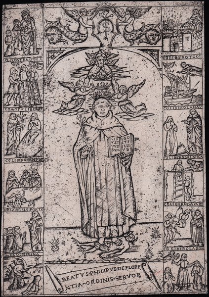 Il Beato Filippo Benizzi, circondato da dodici scene della sua …