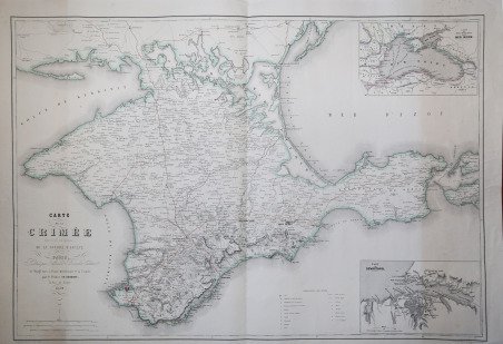 Carte de la CrimÃ©e pour suivre les operations de la …