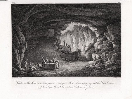 Grotte taillée dans les rochers.aujourd'hui, Casal nuovo & dans laquelle …