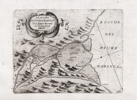 Disegno Potomografico Del Fiume Narenta da Ciclut fin al Mare