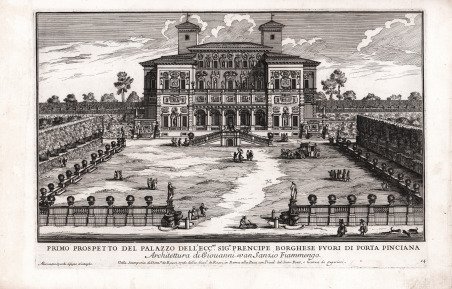 Primo Prospetto del Palazzo dell'Ecc.mo Sig. Prencipe Borghese fuori di … | Immagine principale