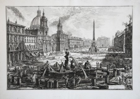 Veduta di Piazza Navona sopra le rovine del Circo Agonale