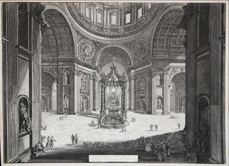 Veduta interna della Basilica di S. Pietro in Vaticano vicino …