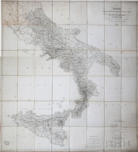 Carta delle Provincie Meridionali d'Italia indicante le Tappe Militari e …