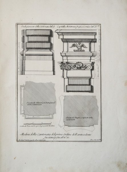 Modini della Cantonata del primo ordine dell'antecedente facciata posta al …