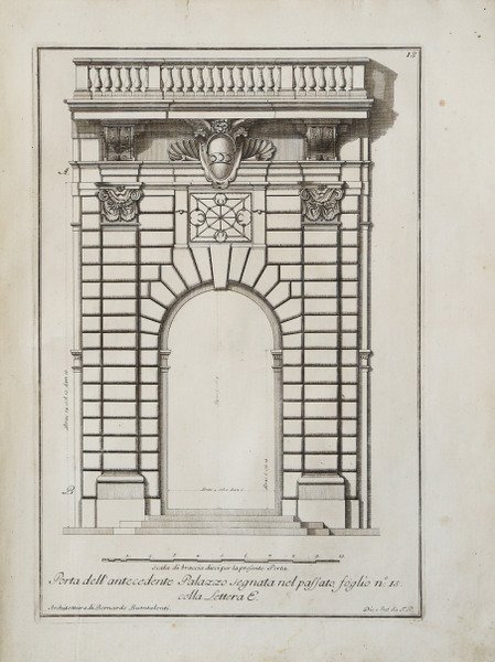 Porta dell'antecedente Palazzo segnata nel passato foglio nÂ°: 15 colla …