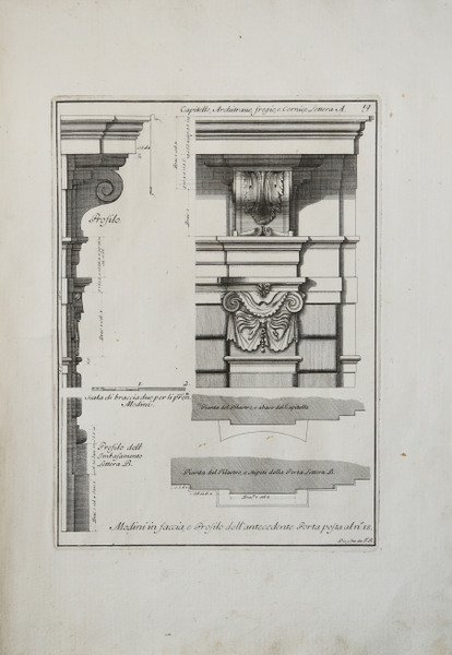 Modini in faccia, e Profilo dell'antecedente Porta posta al n°: …