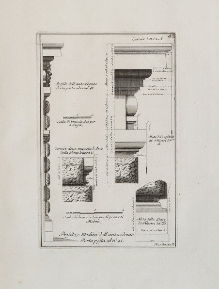 Profilo, e Modini dell'antecedente Porta posta al n°41