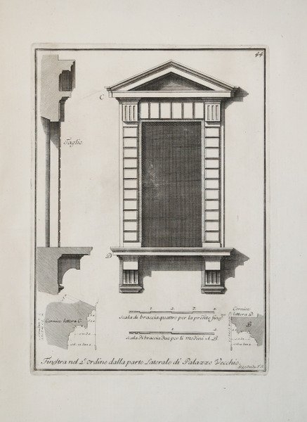 Finestra nel 2° ordine dalla parte Laterale di Palazzo Vecchio