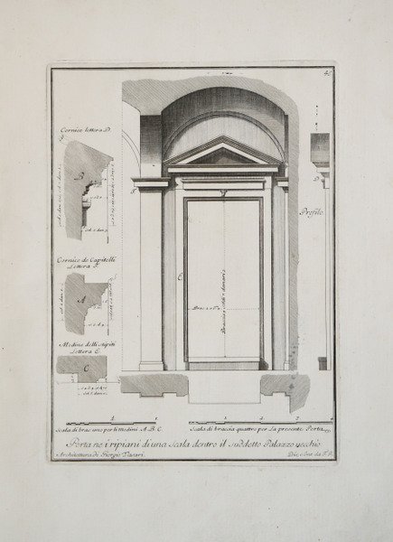 Porta ne i ripiani di una scala dentro il suddetto …
