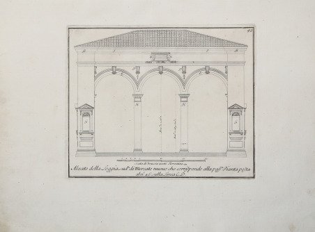 Alzato della Loggia sud:a di Mercato nuovo che corrisponde alla …