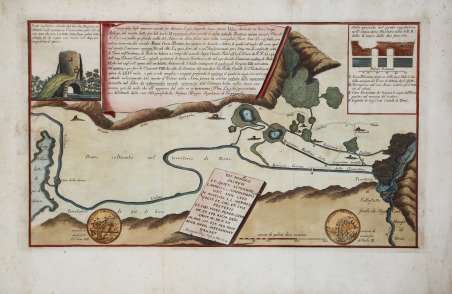 Topografia degli emissari scavati per derivare il già stagnante lago …