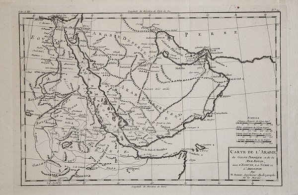Carte de l'Arabie, du Golfe Persique et de la Mer …