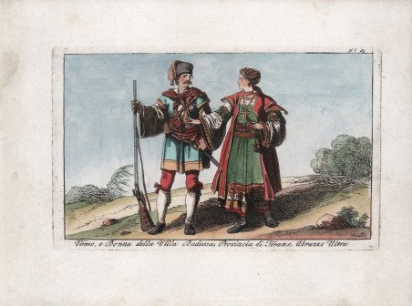 Uomo, e Donna della Villa Badessa, Provincia di Teramo, Abruzzo …