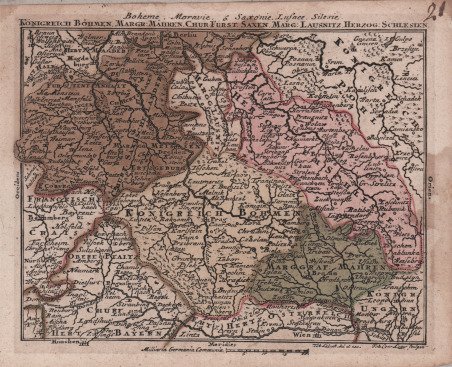 Boheme, Moravie, Saxonie, Luface, Silesie