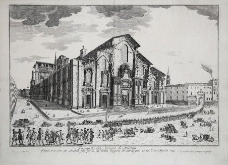 Prospetto del Duomo di Milano e rapresentazione de Funerali fatti …