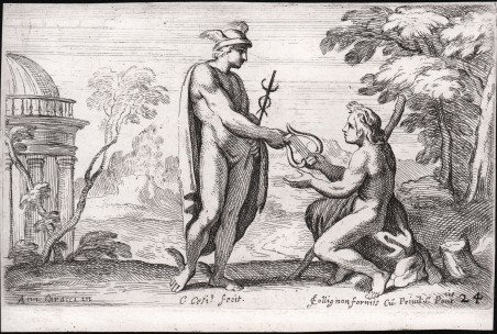Mercurio dona la lira ad Apollo