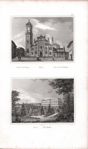 Piazza del Duomo. / Villa Reale. Monza