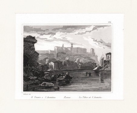 Il Tevere e l'Aventino. Roma. Le Tibre et l'Aventin.