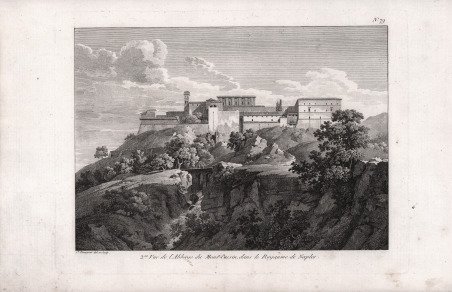 Vue de l'Abbaye du Mont-Cassin, dans le Royaume de Naples