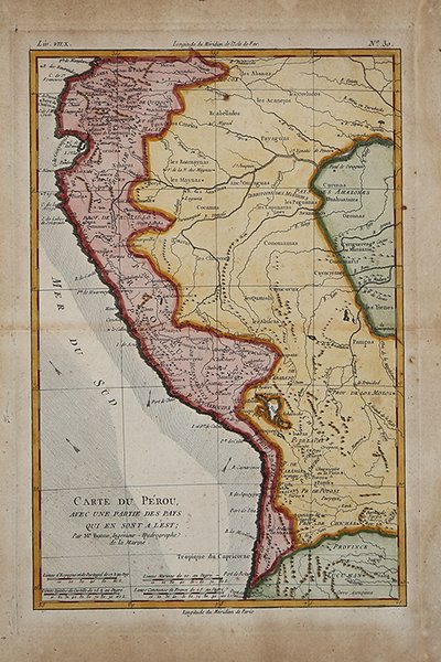 Carte du Pérou avec une partie des Pays qui en …