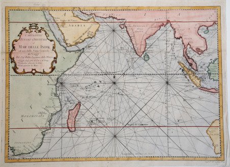 Carta dell'Oceano Orientale o Mar delle Indieâ¦