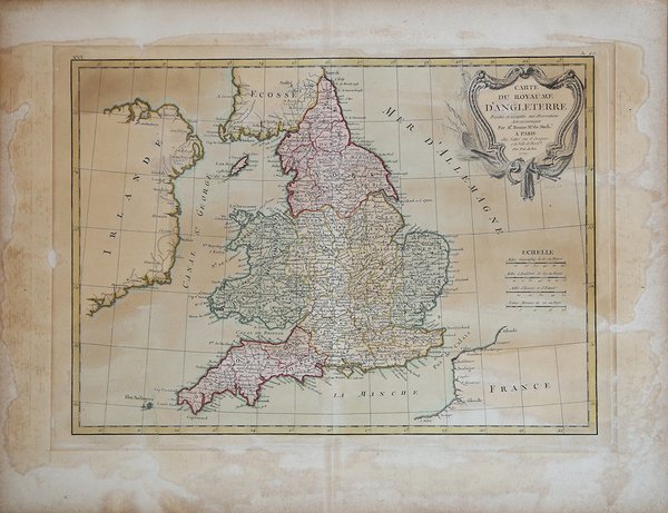 Carte du Royaume d'Angleterre. Projettee et assujettie aux Observations Astronomiques. …