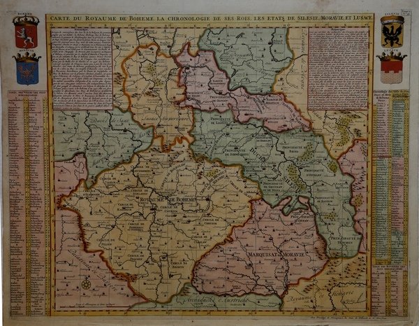 Carte du Royaume de Boheme. La Chronologie de ses Rois. …
