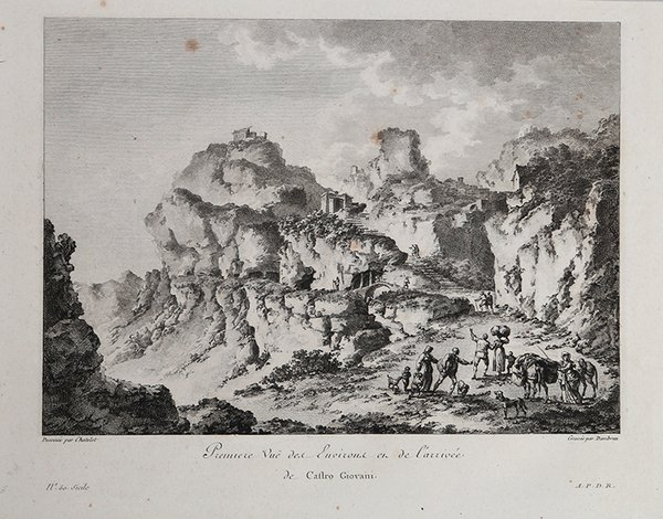 Premiere Vuë des Environs et de l'arrivée de Castro Giovani