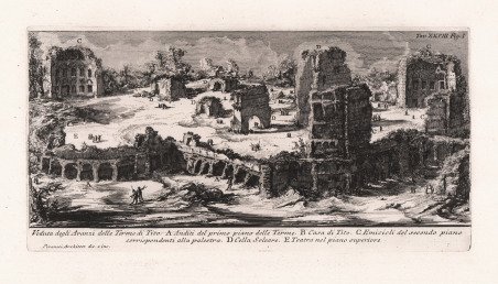 Veduta degli Avanzi delle Terme di Tito