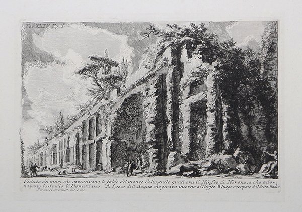 Veduta dei Muri che investivano le falde de monte Celio…